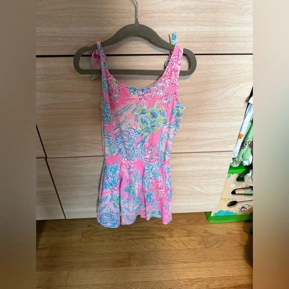 Lilly Pulitzer Girls Sundari Romper Seaing Things 4-5 - Picture 2 of 3